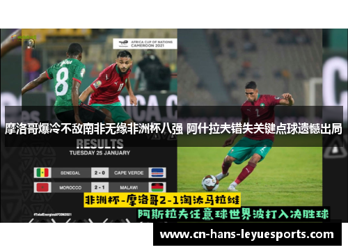 摩洛哥爆冷不敌南非无缘非洲杯八强 阿什拉夫错失关键点球遗憾出局 摩洛哥爆冷不敌南非无缘非洲杯八强 阿什拉夫错失关键点球遗憾出局